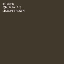 #42392D - Lisbon Brown Color Image